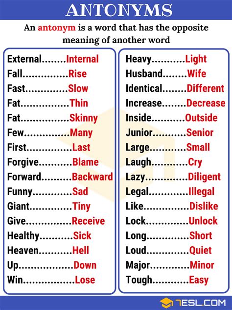 10 synonyms and antonyms|synonyms and antonyms examples.